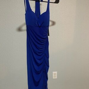 City Studio Royal Blue Backless Dress